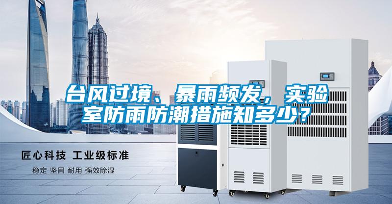 台风过境、暴雨频发,实验室防雨防潮措施知多少?
