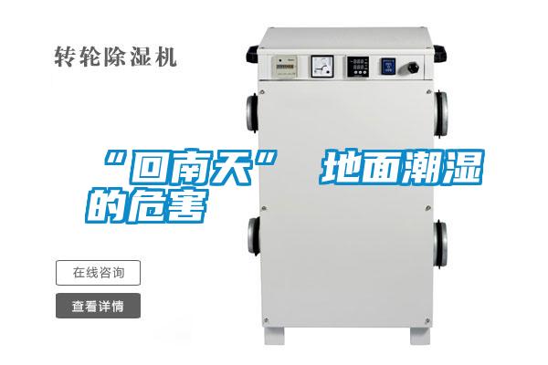 “回南天” 地面潮湿的危害