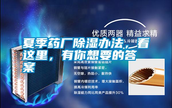 夏季药厂除湿办法，看这里，有你想要的答案
