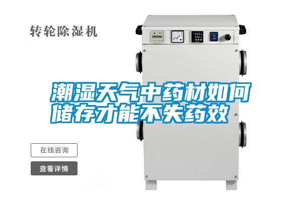 潮湿天气中药材如何储存才能不失药效