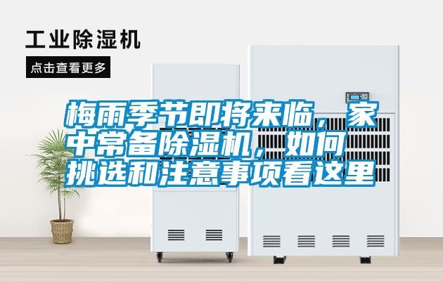 梅雨季节即将来临，家中常备除湿机，如何挑选和注意事项看这里