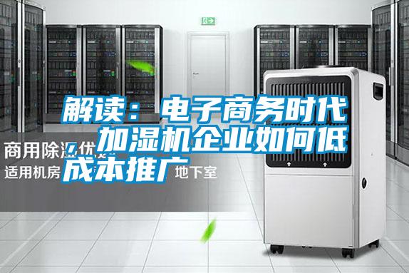 解读：电子商务时代，加湿机企业如何低成本推广