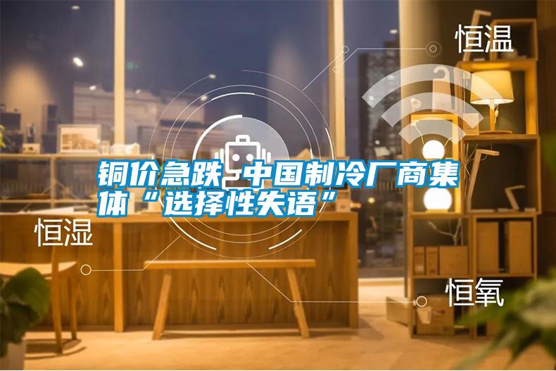 铜价急跌 中国制冷厂商集体“选择性失语”