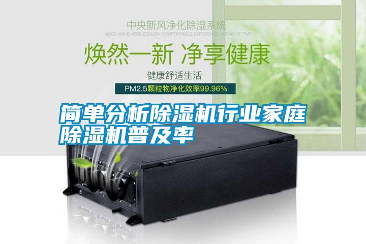 简单分析除湿机行业家庭除湿机普及率