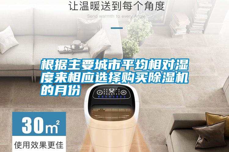 根据主要城市平均相对湿度来相应选择购买除湿机的月份