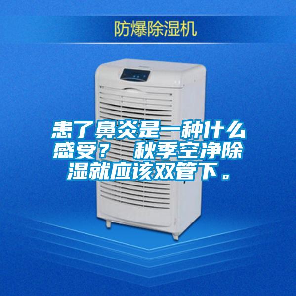 患了鼻炎是一种什么感受？ 秋季空净除湿就应该双管下。