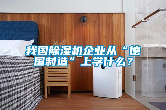 我国除湿机企业从“德国制造”上学什么？