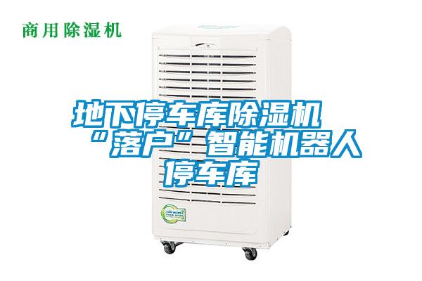 地下停车库除湿机“落户”智能机器人停车库
