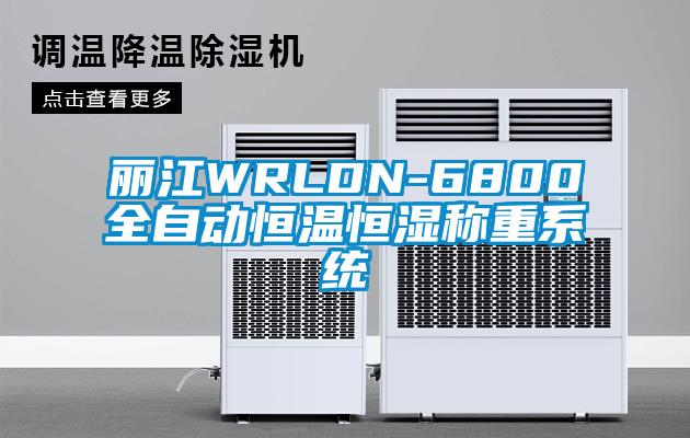 丽江WRLDN-6800全自动恒温恒湿称重系统