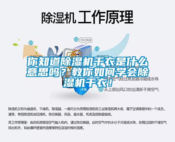 你知道除湿机干衣是什么意思吗？教你如何学会除湿机干衣！