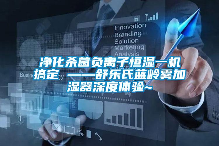 净化杀菌负离子恒湿一机搞定 ——舒乐氏蓝岭雾加湿器深度体验~