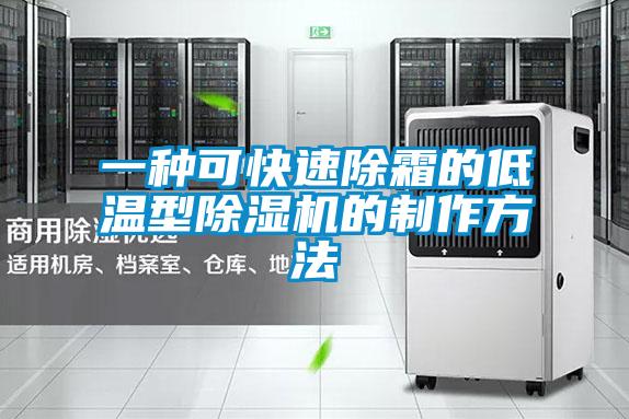 一种可快速除霜的低温型除湿机的制作方法