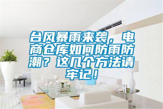 台风暴雨来袭，电商仓库如何防雨防潮？这几个方法请牢记！