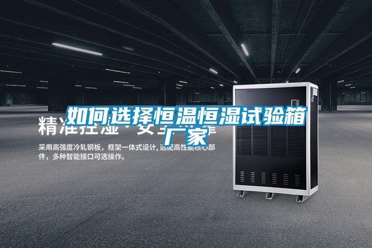如何选择恒温恒湿试验箱厂家