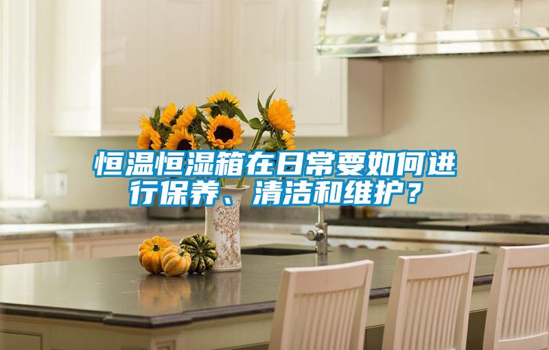 恒温恒湿箱在日常要如何进行保养、清洁和维护？