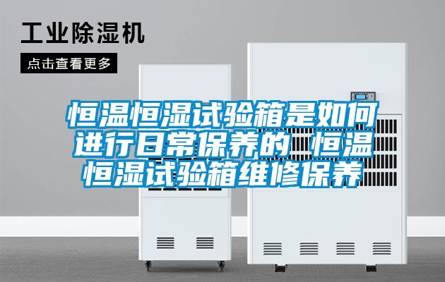 恒温恒湿试验箱是如何进行日常保养的 恒温恒湿试验箱维修保养