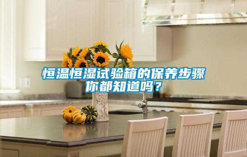 恒温恒湿试验箱的保养步骤你都知道吗？