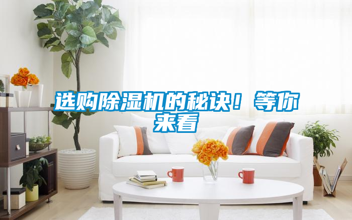 选购除湿机的秘诀！等你来看