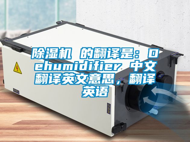 除湿机 的翻译是：Dehumidifier 中文翻译英文意思，翻译英语