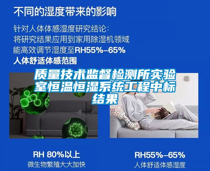 质量技术监督检测所实验室恒温恒湿系统工程中标结果